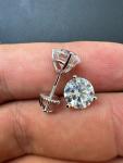 Moissanite Martini Stud Earrings in 925 Silver