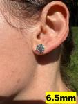 Moissanite Martini Stud Earrings in 925 Silver