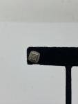 Sterling Silver Diamond Square Earrings 2.1g