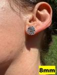 Moissanite Martini Stud Earrings in 925 Silver