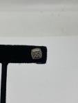 Sterling Silver Diamond Square Earrings 2.1g
