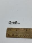Sterling Silver Diamond Square Earrings 2.1g