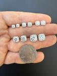 Real Moissanite Square Halo Stud Earrings 925 Silver Hip Hop Mens Ladies Iced