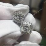 2.00CT Princess Cut Lab Created Diamond Stud Earrings Real 925 Sterling Silver
