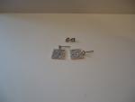 SQUARE DANGLING EARRINGS 2 CT BAGUETTE LAB CREATED DIAMONDS 925 STERLING SILVER 