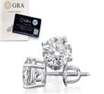 Moissanite 925 Sterling Silver Stud Earrings