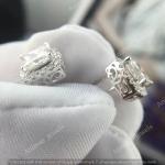 2.00CT Princess Cut Lab Created Diamond Stud Earrings Real 925 Sterling Silver