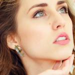 Silver Diamond Cut Hoop Earrings for Women