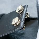 Ascher Cut Created Diamond Silver Stud Earrings