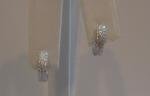 Ladies' Sterling Silver Huggie Earrings with Simulated Diamonds