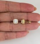 Men Women 925 Sterling Silver Simulated Diamond Stud Earrings