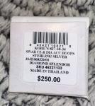 Sterling Silver Hoop Earrings with Genuine Diamond Accents & Swarovski CZ ✨