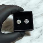 Vvs Moissanite Earrings 925 Sterling Silver GRA Certified Men Women Halo  Studs