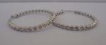LADIES HOOP EARRINGS 925 STERLING SILVER 2.50 CT LAB SIMULATED DIAMONDS 36mm  