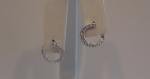 LADIES MEDERN EARRINGS 925 STERLING SILVER .75 CT SIMULATED DIAMONDS SZ 14X9MM