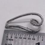 Sterling Silver Diamond Swirl Pendant 1 Inch 2 grams