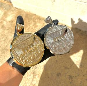 18K Gold Last Supper CZ Diamond BIG SIZE Quality Custom Pendant/Chain