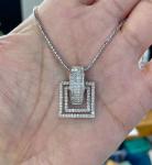 2 Ct Round Cut Lab Created Diamond Charm Pendant With Chain 925 Sterling Silver