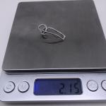 Sterling Silver Diamond Swirl Pendant 1 Inch 2 grams