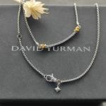 NewDAVlD/YurmanSterling/Silver+Gold/Crossover Bar Pendant Necklace with Diamonds