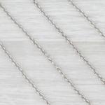 New Cross Dog Tag Pendant Necklace Black Diamonds Sterling Silver 21.5"