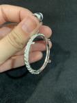 STERLING SILVER 925 BEZEL Rope & Diamond Cut Pendant Does Not Include CENTENARIO