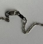 Jane Seymour Sterling Silver Black White Diamond Open Heart Key Pendant Necklace