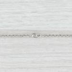 New Cross Dog Tag Pendant Necklace Black Diamonds Sterling Silver 21.5"