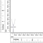 Real Diamond Infinity Cross Pendant Necklace 14K White Gold Plated Sterling 18"