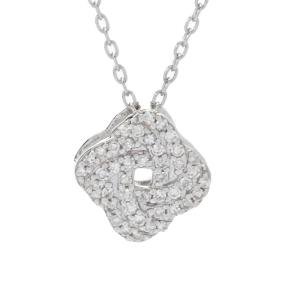 Diamond Treasures 0.21ctw Diamond "Love Knots" Pendant w/ Chain