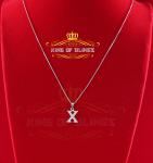 Real 0.10ct Diamond Sterling Silver Initial ALPHABET Charm White Fashion Pendant