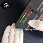 MEN SOLID 925 STERLING SILVER ICY MOISSANITE 3D 1 ROW TENNIS CROSS PENDANT*MP494