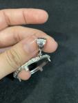 STERLING SILVER 925 BEZEL Rope & Diamond Cut Pendant Does Not Include CENTENARIO