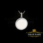 Real 0.15ct Diamond 925 Sterling Silver 1.50" PICTURE Fashion White Pendant