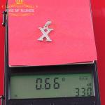 Real 0.10ct Diamond Sterling Silver Initial ALPHABET Charm White Fashion Pendant