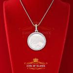 Real 0.15ct Diamond 925 Sterling Silver 1.50" PICTURE Fashion White Pendant