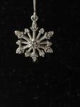 Diamond Sterling Silver Snowflake Pendant Earrings Set 925 Necklace