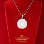 Real 0.15ct Diamond 925 Sterling Silver 1.50" PICTURE Fashion White Pendant