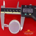 Real 0.15ct Diamond 925 Sterling Silver 1.50" PICTURE Fashion White Pendant