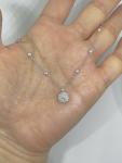 1Ct Round Cut Lab Created Diamond Cluster Pendant 14K White Gold Silver Plated