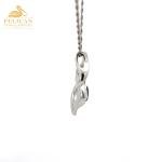 18" Necklace w/Diamond Pendant .093 CTW 925 Silver (PPJ053735)