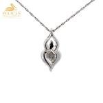 18" Necklace w/Diamond Pendant .093 CTW 925 Silver (PPJ053735)