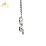 18" Necklace w/Diamond Pendant .093 CTW 925 Silver (PPJ053735)