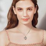 Love Knot Necklace, Sterling Silver Diamond Accent Pendant 