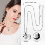 Love Knot Necklace, Sterling Silver Diamond Accent Pendant 