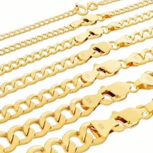 10K Yellow Gold Cuban Link Chain Necklace