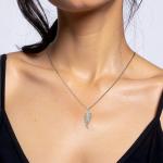 Sterling Silver Angel Wings Diamond Necklace