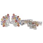 Stunning Multi-Gemstone Jewelry Set with Diamonds