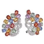 Stunning Multi-Gemstone Jewelry Set with Diamonds