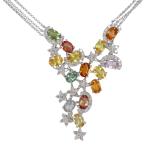 Stunning Multi-Gemstone Jewelry Set with Diamonds